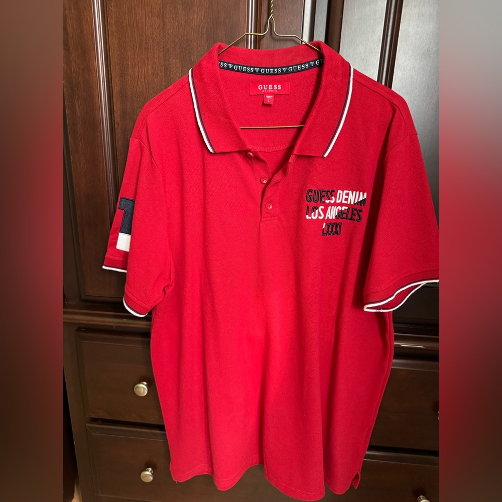 Guess Vibrant Red Polo